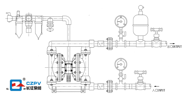 氣動隔膜泵安裝圖